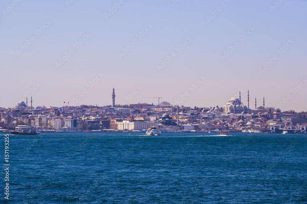  Panorama of view from the Golden Horn on the duct slopes City
