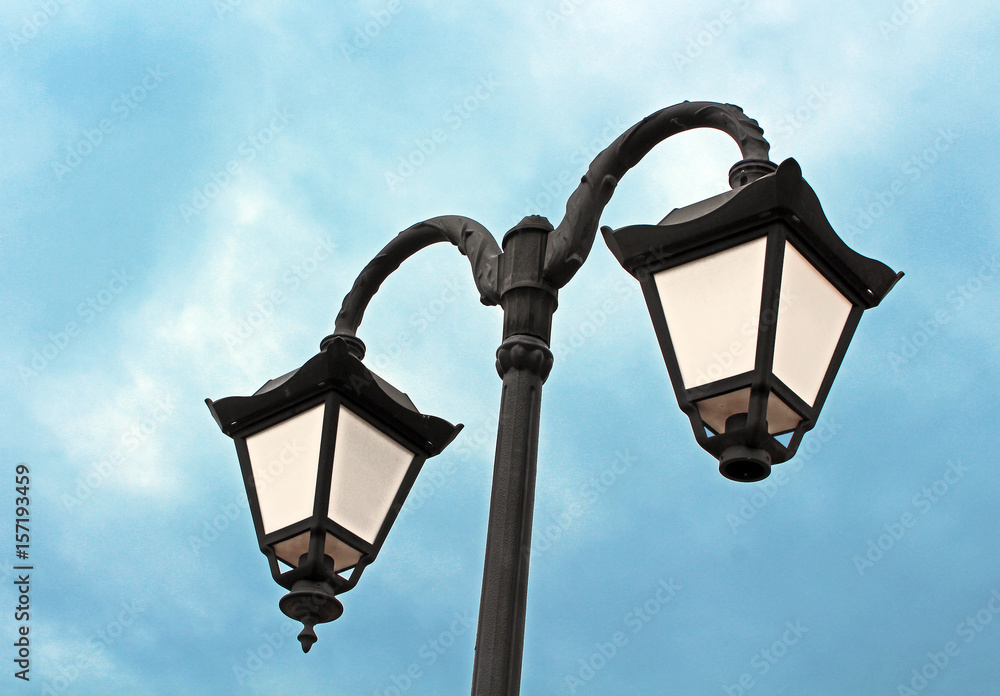 Lantern over blue sky