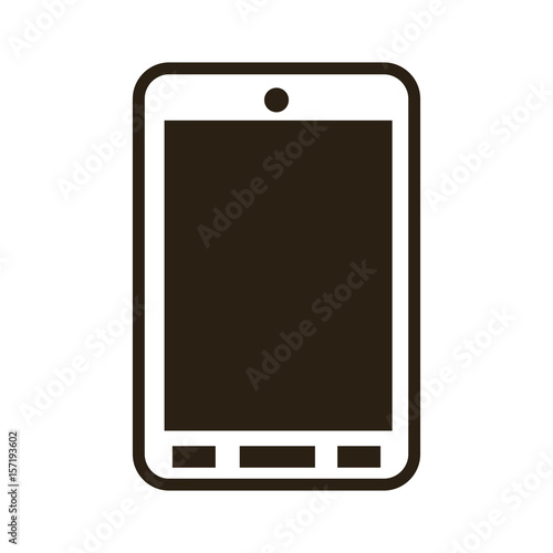 cartoon smartphone technology communication call vector illustration