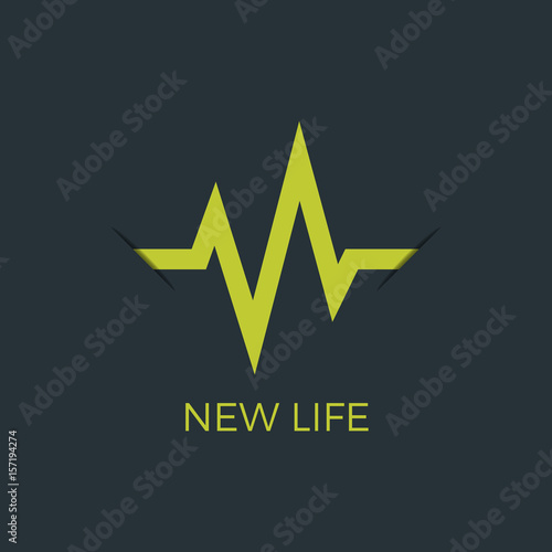 Life logo vector illustration. Life logo isolated. Pulse logo. Medicine logo.