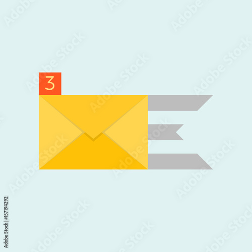 Incoming message concept. New, incoming message, sms. Flying message, letter. Delivery of messages, sms. Mail notification, sending messages. Chat message, get mail. Coming messages.