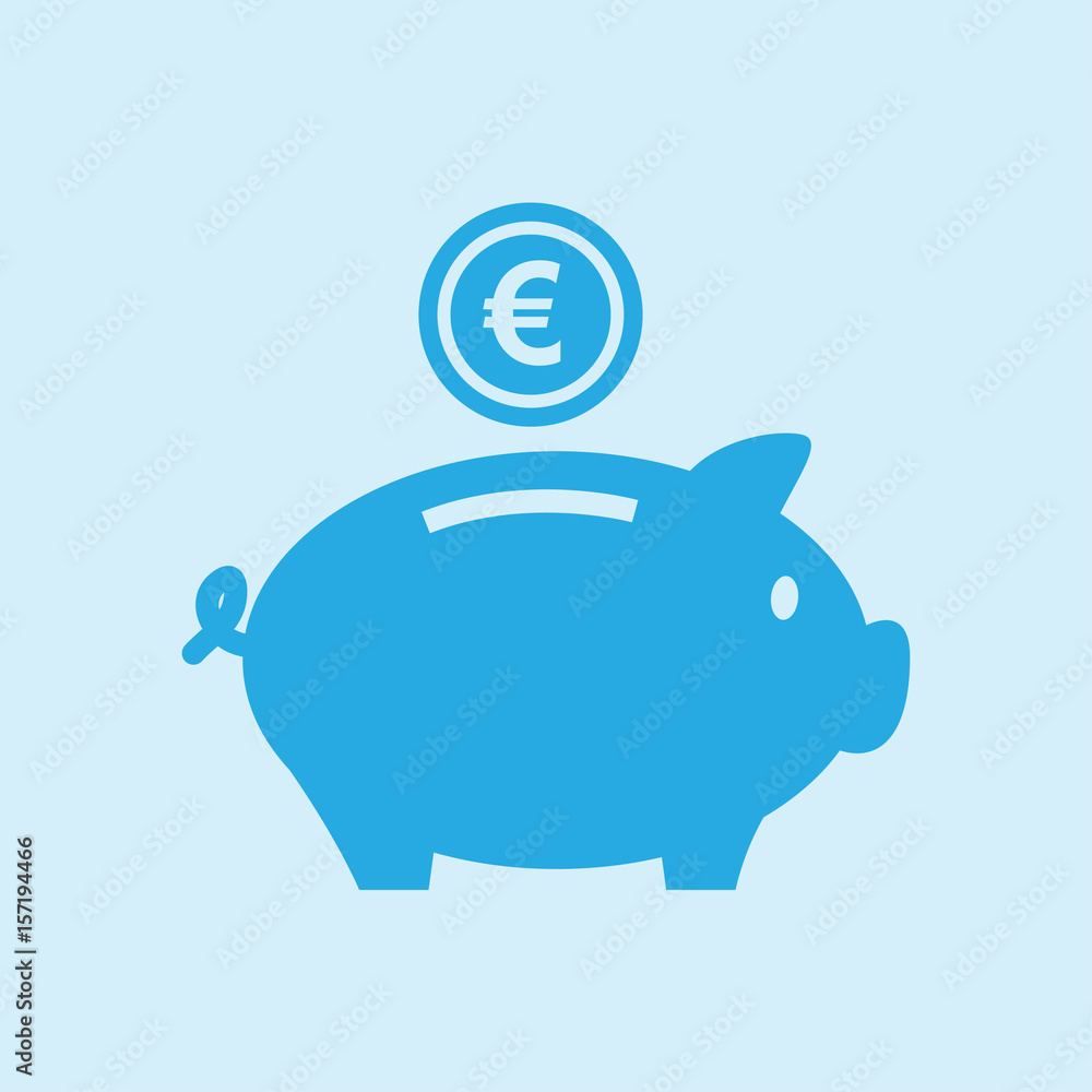 Piggy bank icon. Pictograph of moneybox. Flat design. Piggy bank icon. Pictograph of moneybox. Flat design.