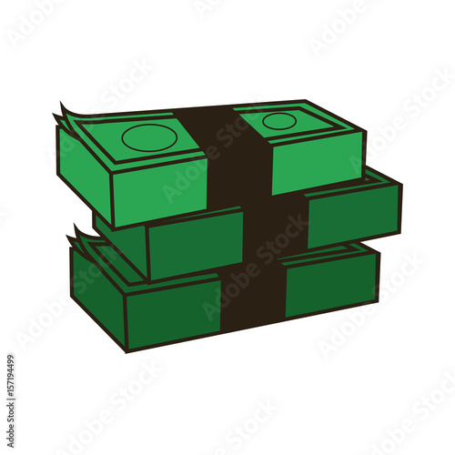 stack of money, abundance bank business vector illustration