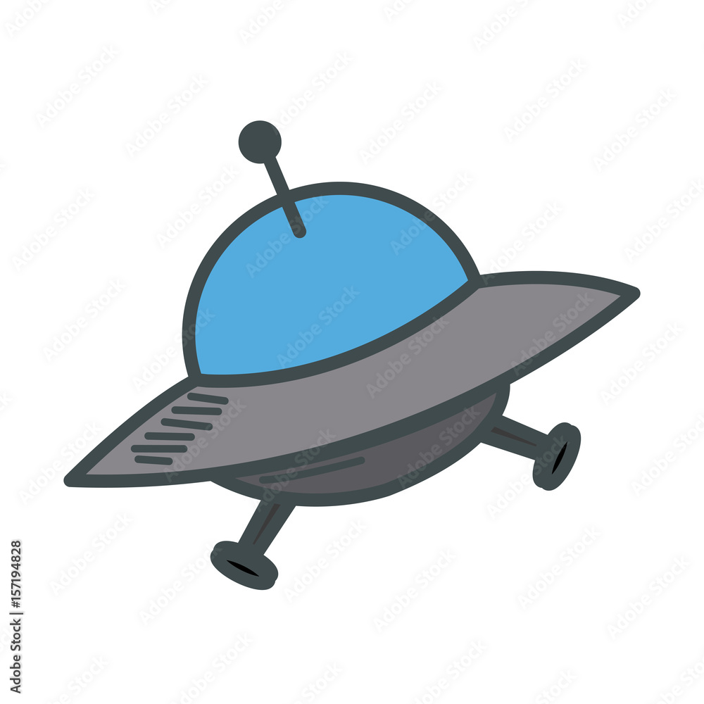 Ufo spaceship futurist symbol icon in cartoon style vector illustration Ufo spaceship futurist symbol icon in cartoon style vector illustration