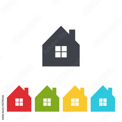 House icon set Real estate logo template vector image © Didem Hizar