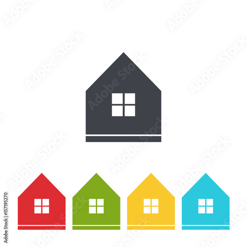 House icon set Real estate logo template vector image © Didem Hizar