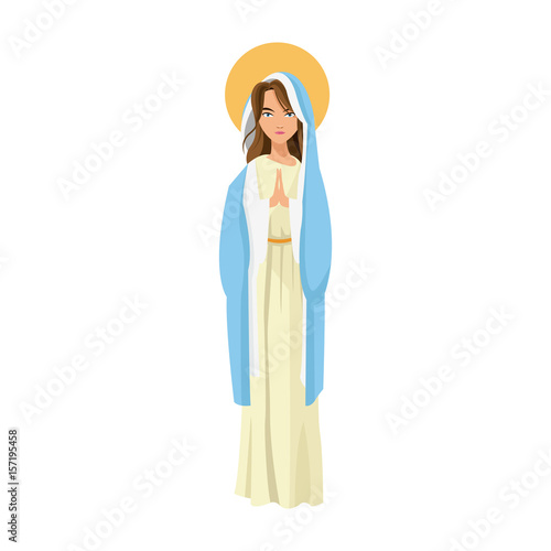 saint virgin mary religion catholic image vector illustration