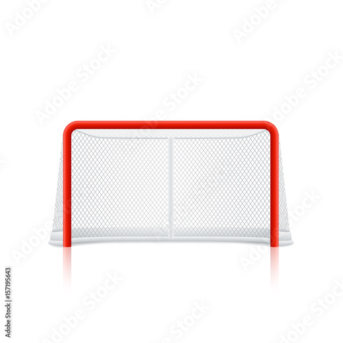 red hockey goal