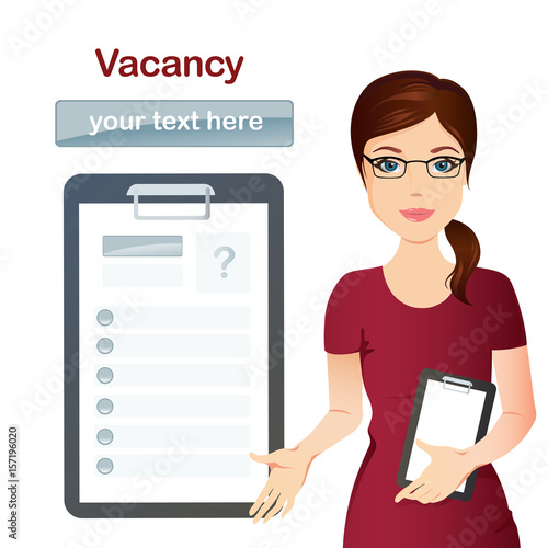 HR manager hires a worker for the vacancy, Staff recruitment