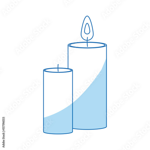 merry christmas candles bow decoration elegance icon vector illustration