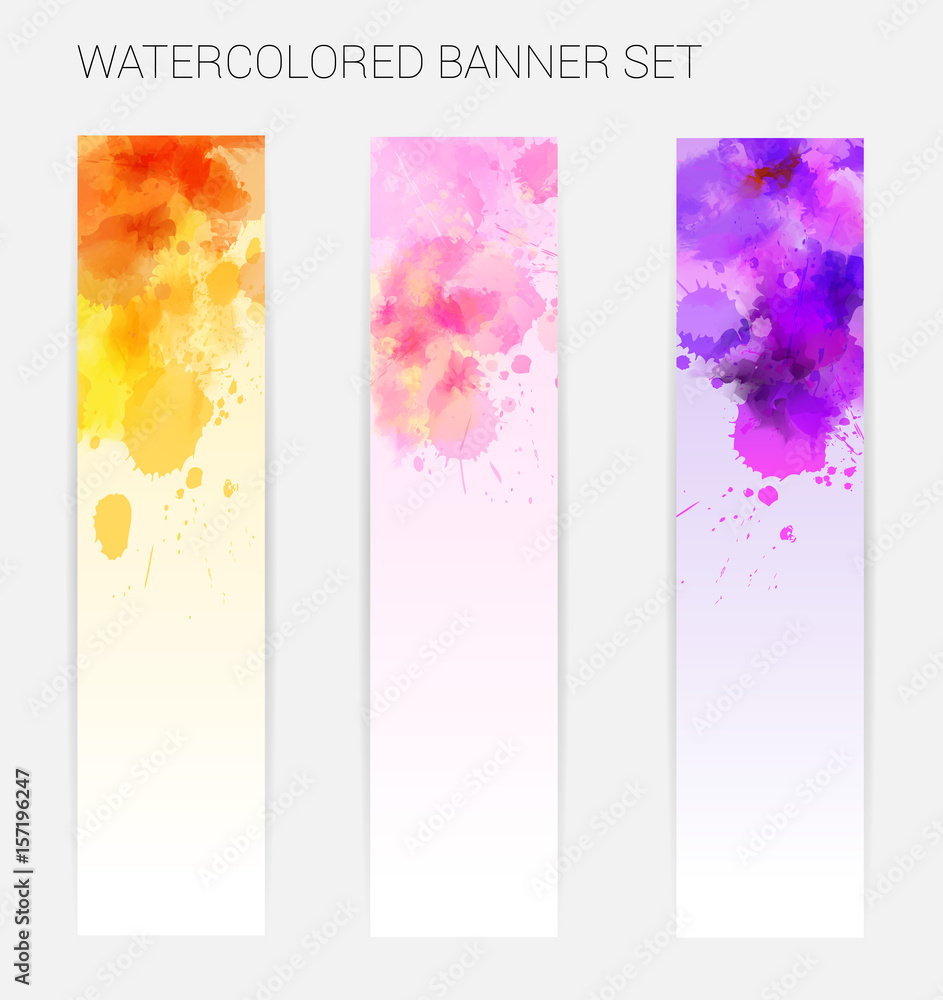 Watercolored banner template