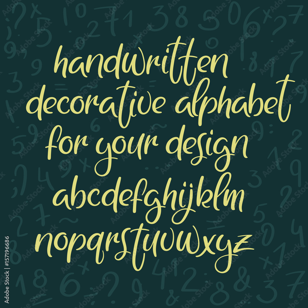Exclusive Custom Alphabet. Handwritten font. Modern calligraphy. Vector ABC. Exclusive Custom Alphabet. Handwritten font. Modern calligraphy. Vector ABC.