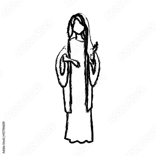 saint virgin mary religion catholic image vector illustration