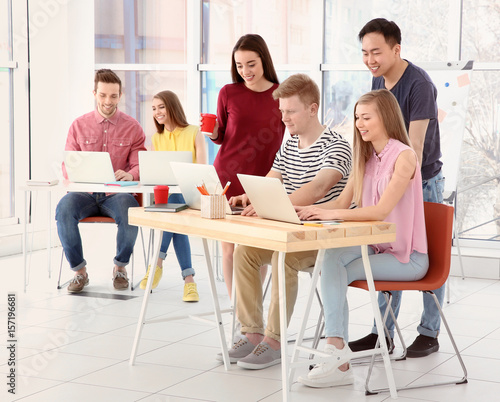 Young people working with l...