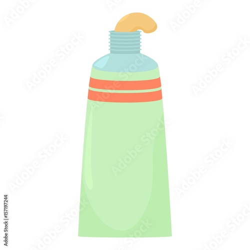Ointment cream tube icon, cartoon style