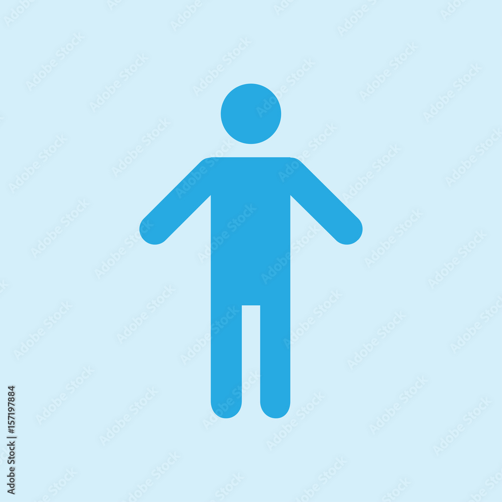 Human male sign icon. Male toilet. Flat style. A gender symbol is a pictogram used to represent either biological sex. Human male sign icon. Male toilet. Flat style. A gender symbol is a pictogram used to represent either biological sex.