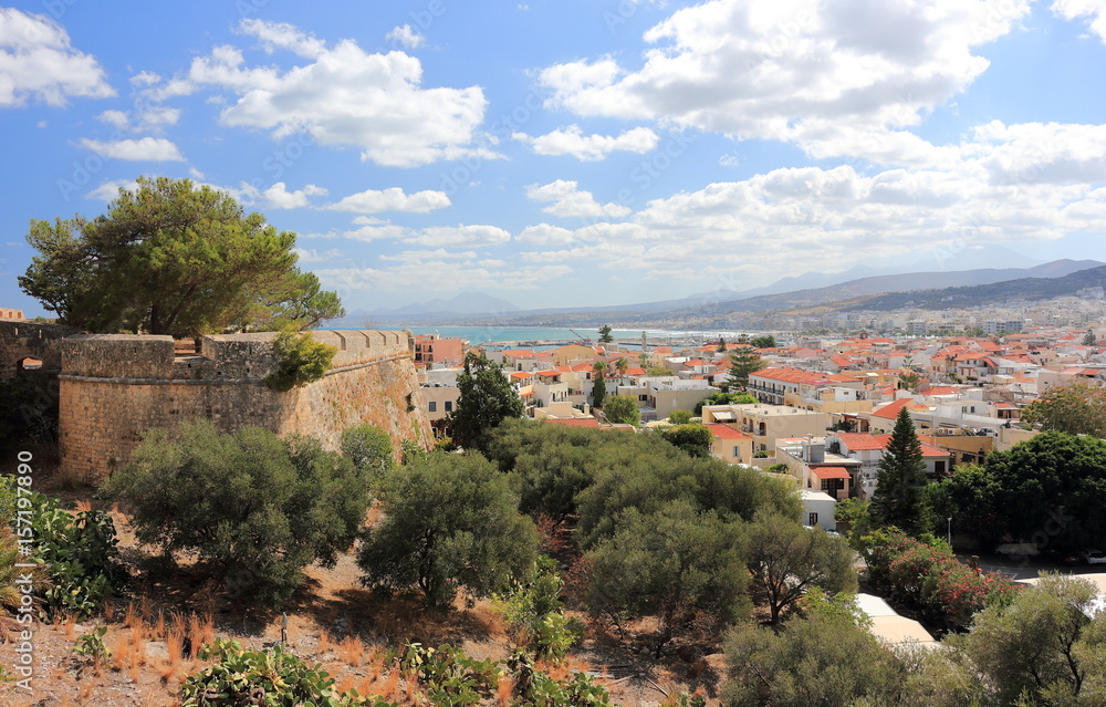 Panoramic view of Rethymno. Crete, Greece.