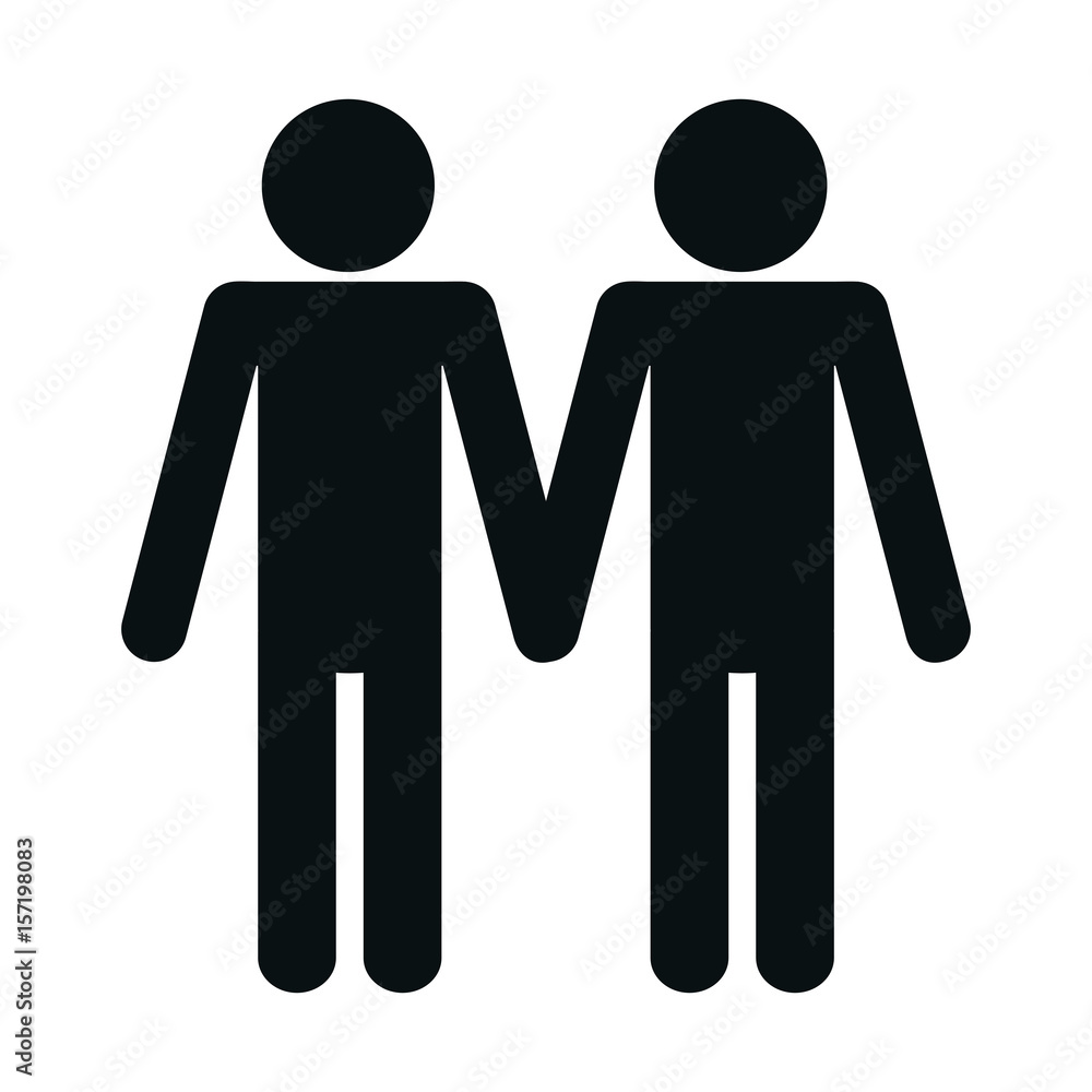 pictogram couple of men icon over white background. vector illustration pictogram couple of men icon over white background. vector illustration
