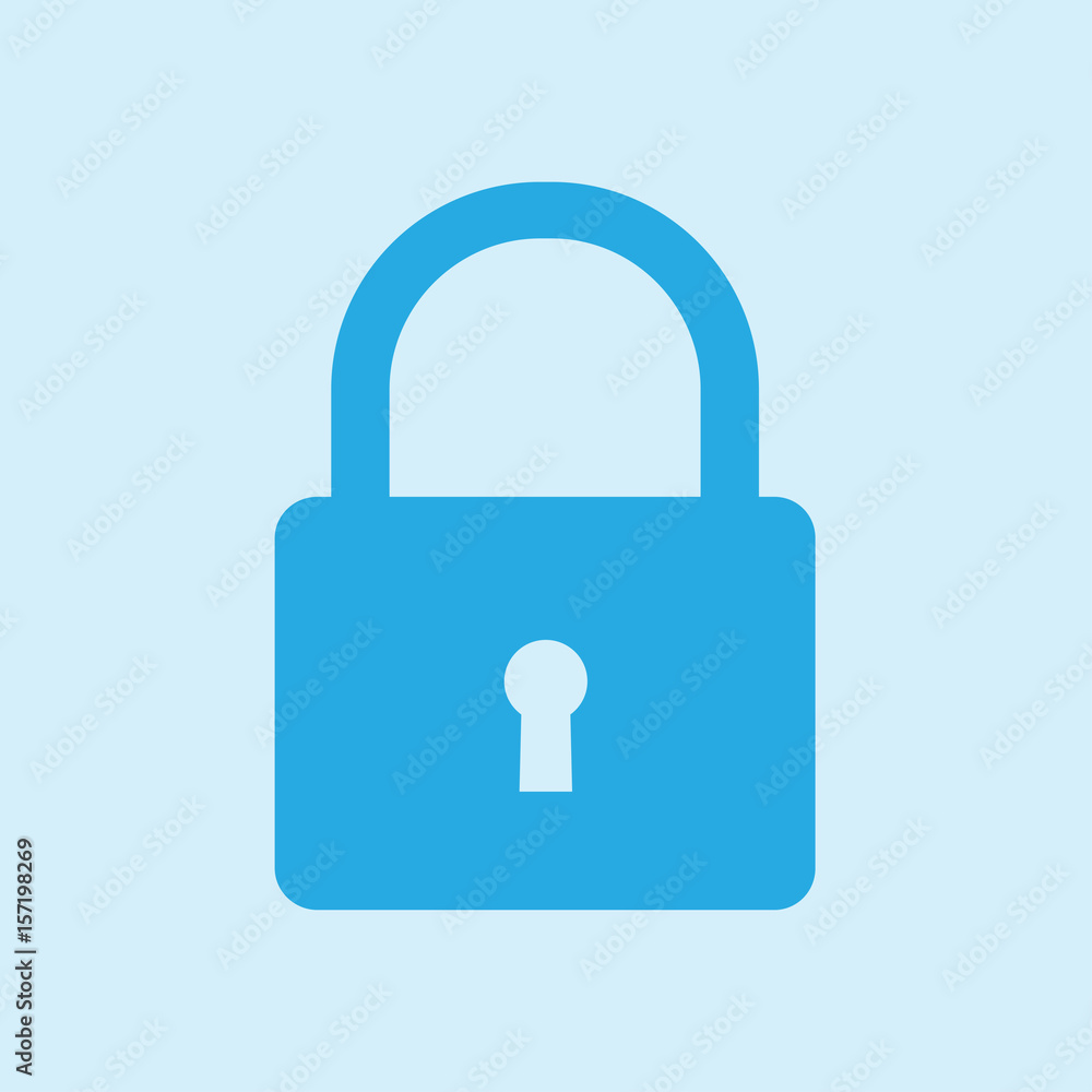 Lock icon. User login or authenticate icon. Flat design style. Lock icon. User login or authenticate icon. Flat design style.