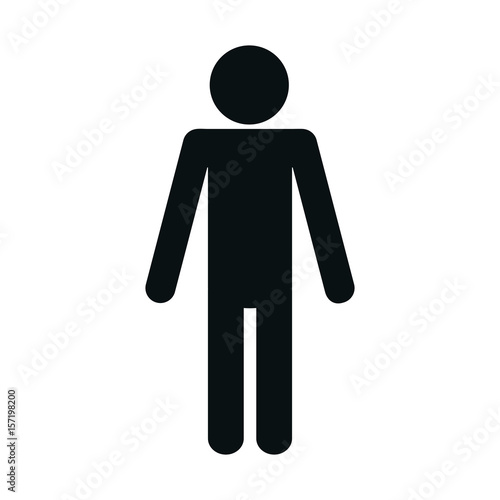 pictogram man standing icon over white background. vector illustration