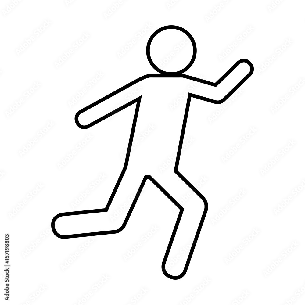 pictogram man running icon over white background. vector illustration pictogram man running icon over white background. vector illustration
