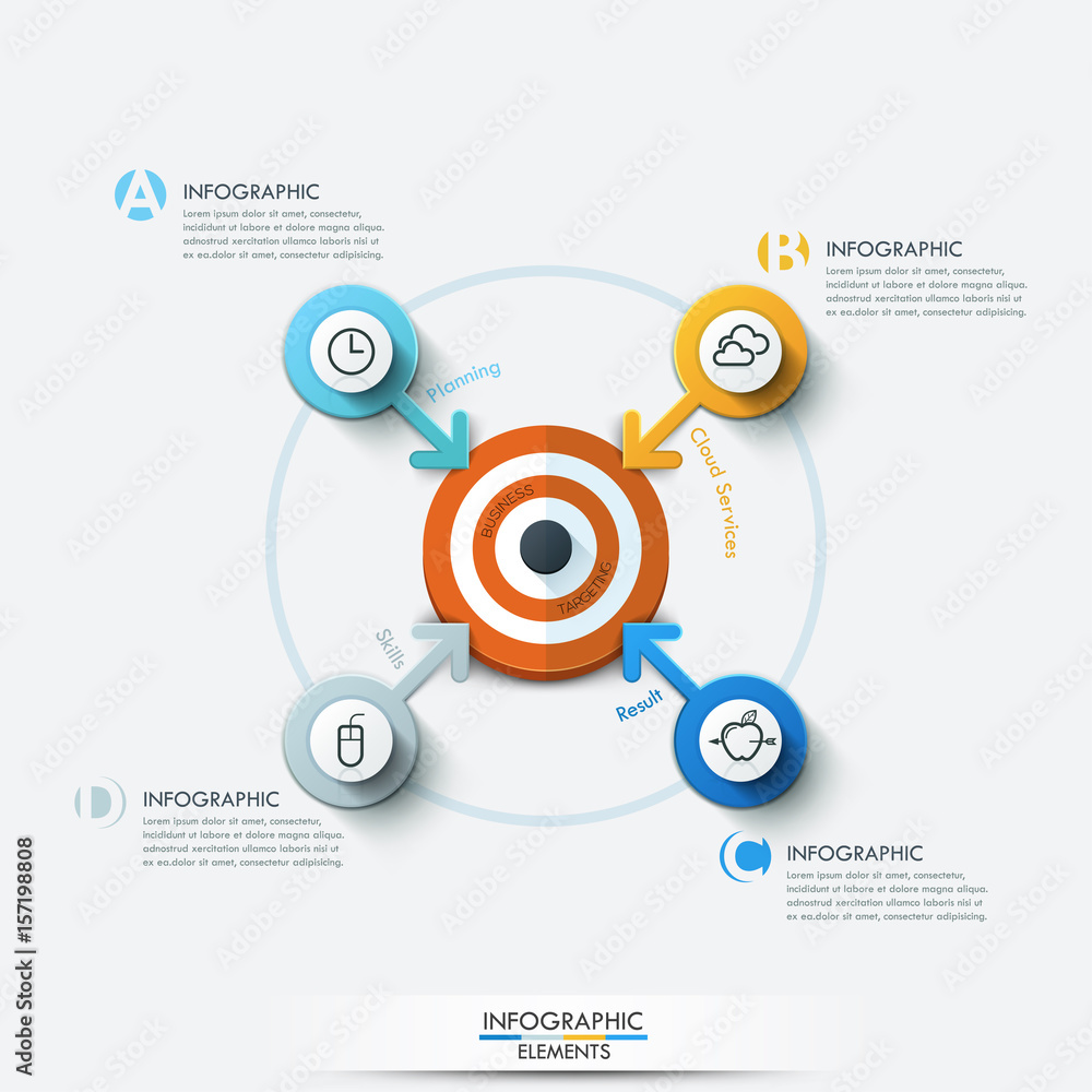Fototapeta premium Business target marketing concept