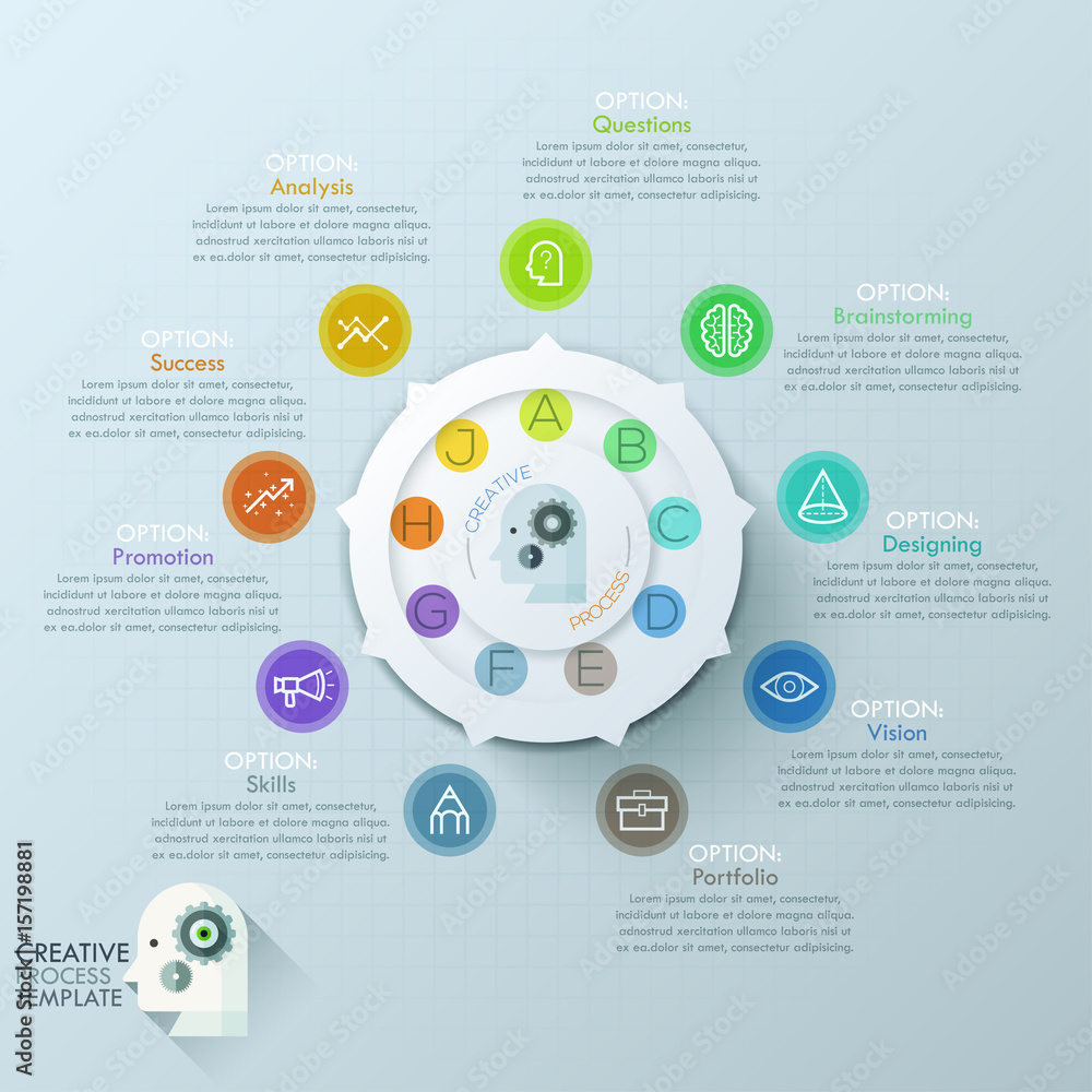 Modern infographics options banner with