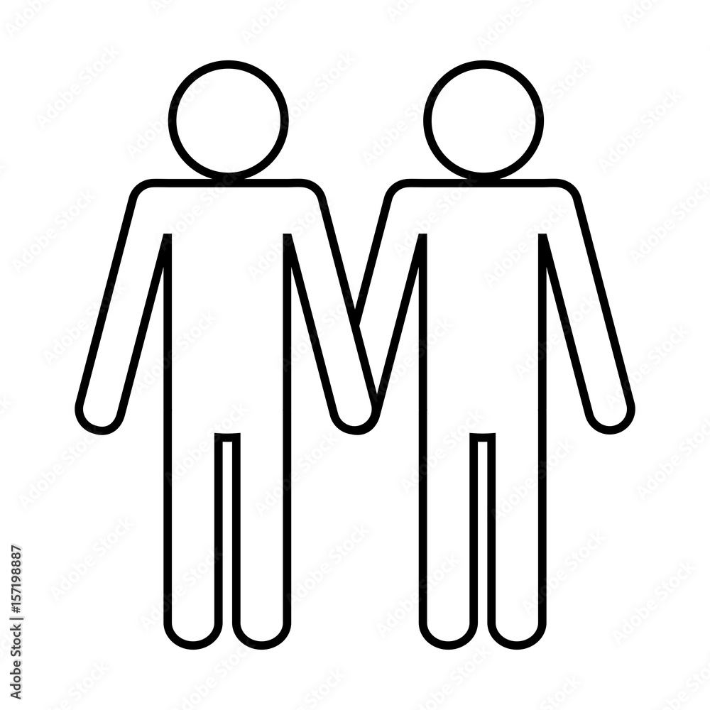 pictogram couple of men icon over white background. vector illustration pictogram couple of men icon over white background. vector illustration