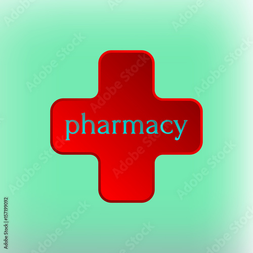 Pharmacy Logo Medicine red cross abstract design vector template.