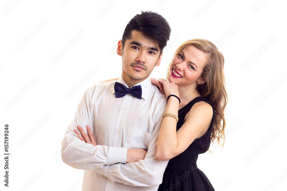 Young couple in formal dresses Young couple in formal dresses