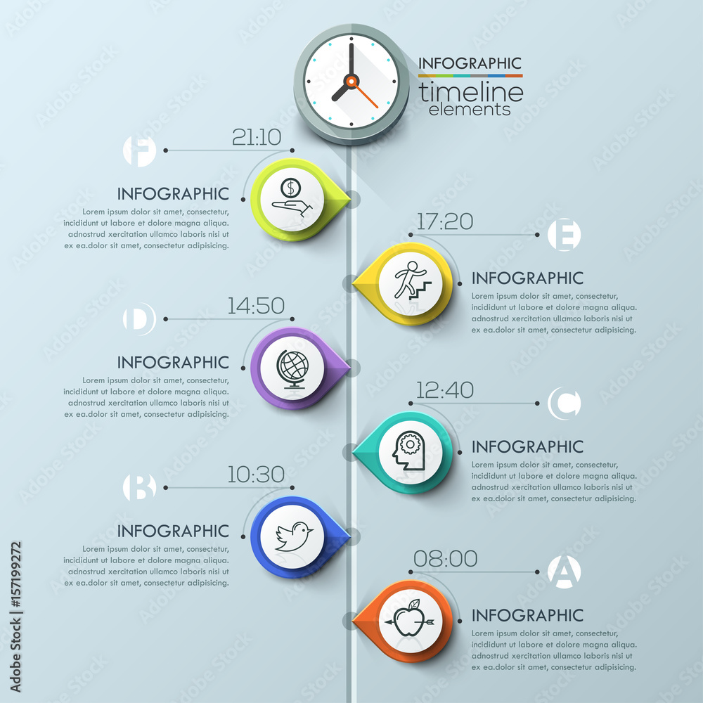 Business timeline infographic template