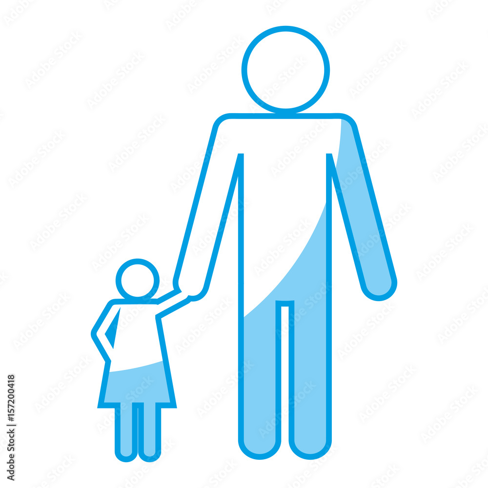 pictogram father with his kid icon over white background. vector illustration pictogram father with his kid icon over white background. vector illustration