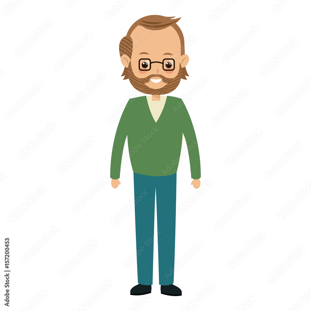 cartoon man male parent family adult member vector illustration cartoon man male parent family adult member vector illustration