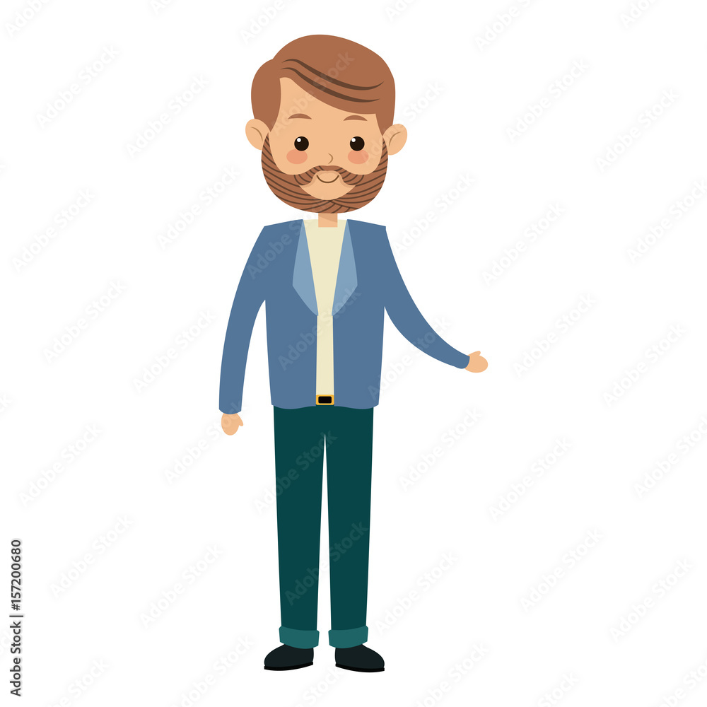 cartoon man male parent family adult member vector illustration cartoon man male parent family adult member vector illustration
