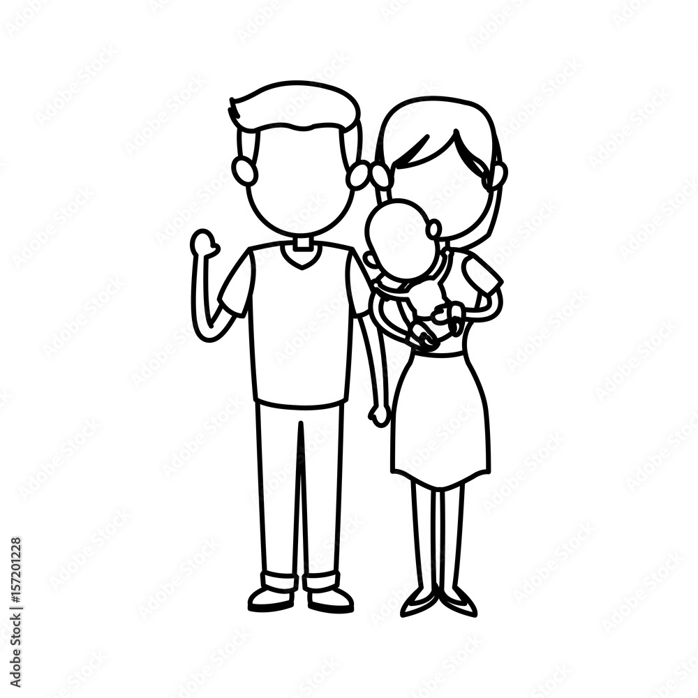 family parent with childrens image vector illustration family parent with childrens image vector illustration