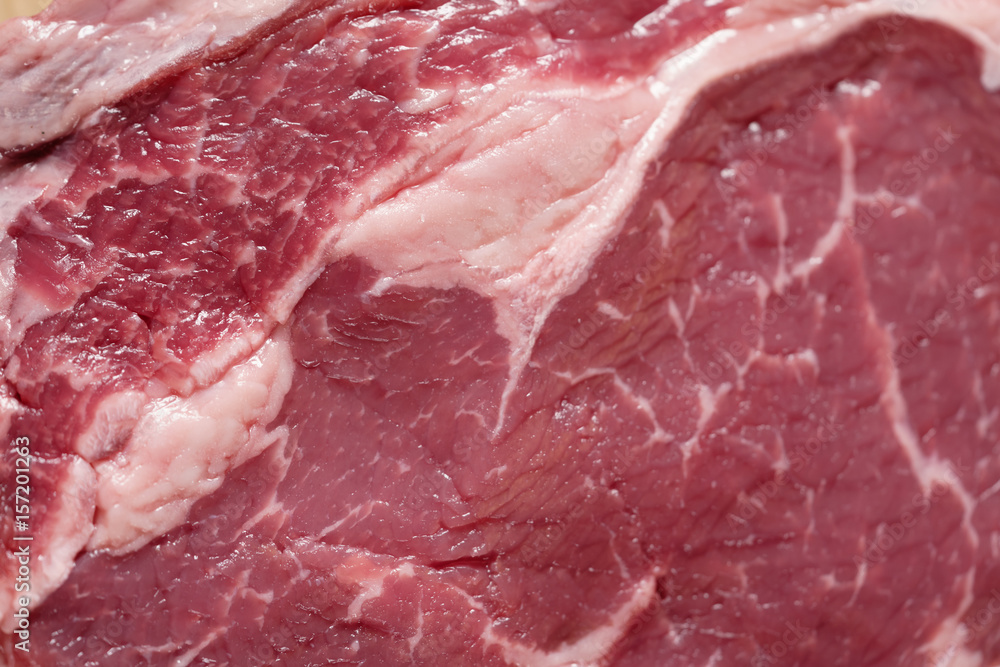 raw rib eye steak macro texture, closeup photo raw rib eye steak macro texture, closeup photo