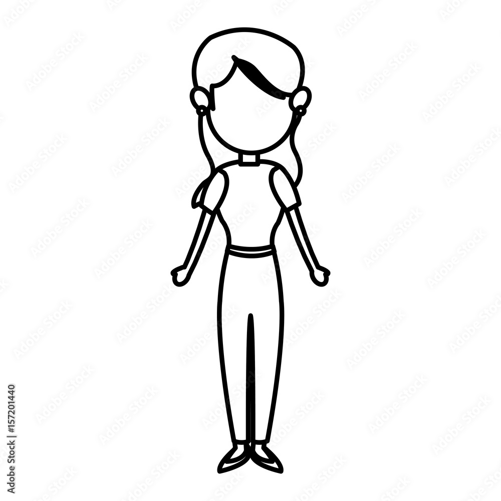 character woman femlae adult parent family member vector illustration character woman femlae adult parent family member vector illustration