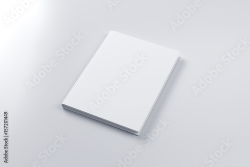 Closed blank book mock-up on the white background.