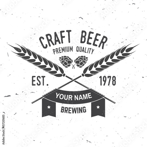 Vintage design for bar, pub and restaurant business.