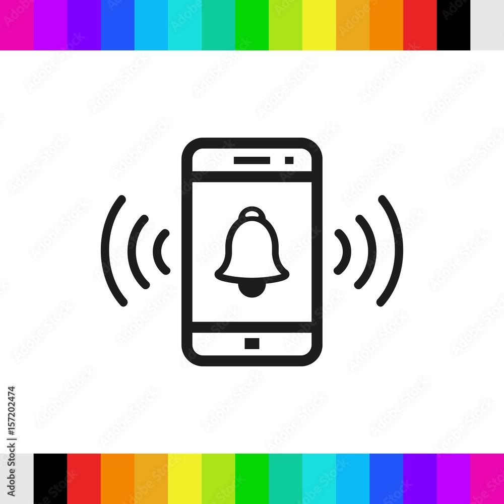 phone rings icon stock vector illustration flat design phone rings icon stock vector illustration flat design