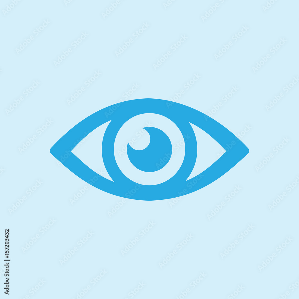 Eye icon. Monitoring and surveillance system. Flat design style. Eye icon. Monitoring and surveillance system. Flat design style.