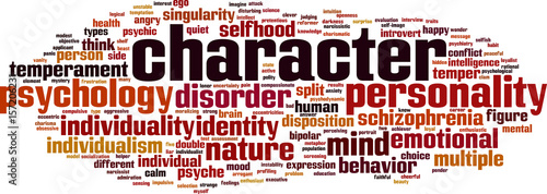 Character word cloud concept