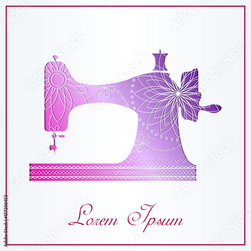 Background with sewing machine gradient