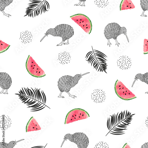 Seamless tropical trendy pa...