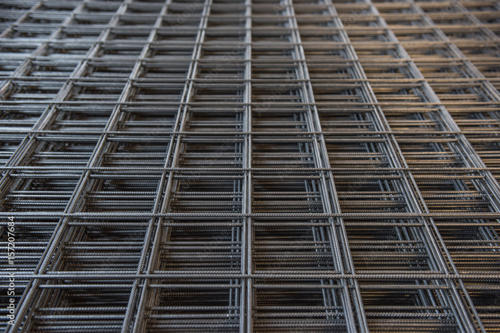 Steel grid fence with square grid shape Steel grid fence with square grid shape