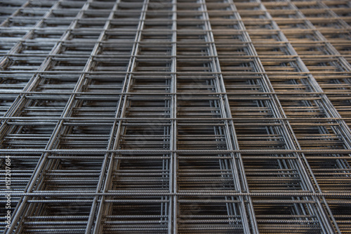 Steel grid fence with square grid shape