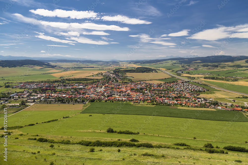 View of Spisske Podgradie from the observation point of the Spis castle View of Spisske Podgradie from the observation point of the Spis castle