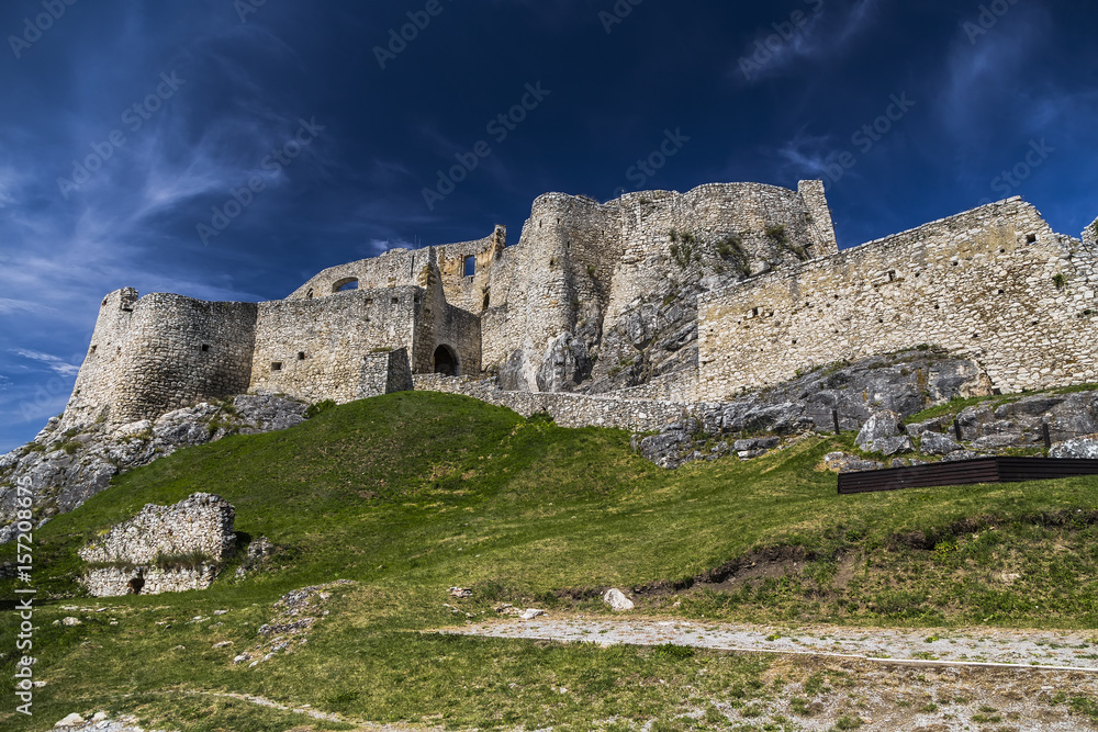 white stone castle in Slovakia white stone castle in Slovakia