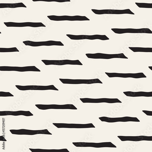 Decorative hand drawn lines seamless pattern. Endless ornament with black strokes doodles. Freehand painted stylish background.