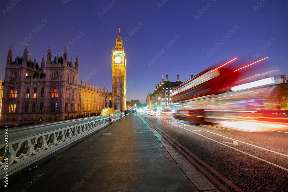 Big Ben and Westminster abbey in London, England